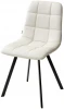 UDC8025HK01701 Стул CHILLI SQUARE HK017-01 светло-бежевый, PU/ черный каркас