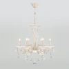 3585/6 белый Подвесная люстра Eurosvet Lia 3585/6 белый/прозрачный хрусталь Strotskis