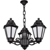 E22.120.S30.AYE27 Люстра подвесная уличная Fumagalli Sichem Anna, 3 плафона, черный с белым