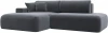 121412L Диван угловой Лига-036 НПБ Модерн левый угол (Серый/Велюр) Лига Диванов арт.121412L