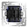 VLS0203M Механизм проходного переключателя двухклавишного 10А Voltum S70 VLS0203M