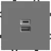49957 Розетка USB Type A+С (серый) Stekker Эмили 49957