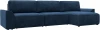 128492 Диван угловой Лига-048 НПБ лонг Лига Диванов (Велюр) арт.128492
