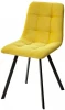 461MC04619 Стул CHILLI-Q SQUARE желтый #H19, велюр / черный каркас, 4 шт./1 к