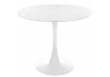 11793 Стеклянный стол Woodville Tulip 90 white 11793