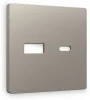AP3710 Лицевая панель Ambrella Volt ALFA (Серо-бежевый матовый) для розетки 2USB A+C QUANT AP3710