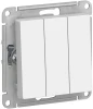 ATN000131 Выключатель встраиваемый трехклавишный (белый) Systeme Electric AtlasDesign ATN000131