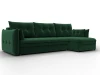 133680 Диван угловой Лига-100 НПБ угол универсальный (ДСП,Фанера/Пластик/Велюр/Зеленый) Лига Диванов 133680