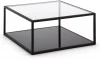 001627 Журнальный стол La Forma (ex Julia Grup) Blackhill (Черный,Прозрачный/ Металл,Стекло,Сталь)