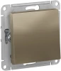 ATN000561 Выключатель встраиваемый одноклавишный (шампань) Systeme Electric AtlasDesign ATN000561