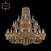 11.23.20+10+5.360.3d.Gd.Dr.M777 Подвесная большая люстра с хрустальными подвесками Art Classic 11.23 11.23.20+10+5.360.3d.Gd.Dr.M777 (220V, на цепи, подсвечник, свеча)