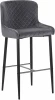 8297-LML-CHRISTIAN 75, цвет сиденья темно-серый велюр (V108-91), цвет основания черный Стул барный CHRISTIAN'75 (черные ножки, темно-серый велюр (V108-91))