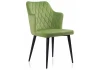 15025 Обеденный стул на металлокаркасе Woodville Velen dark green 15025