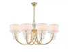 4368/C new gold Подвесная люстра с хрустальными подвесками Newport 4360 4368/C new gold (220V)