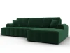 134747 Диван угловой Лига-080 угол правый (ДСП/Пластик/Велюр/Зеленый) Лига Диванов 134747