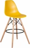 638GPP-LMZL DSW BAR, цвет сиденья горчичный (Y-03), цвет основания светлый бук Стул барный DSW BAR (ножки светлый бук, цвет горчичный (Y-03))