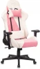 VIKING X PINK Кресло игровое Zombie VIKING X Fabric белый/розовый с подголов. крестовина пластик