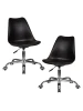 LMZL-PP635D-N_CH-M_EL-B-03 Набор 2 шт офисное кресло для персонала DOBRIN MICKEY (чёрный)