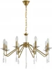 8319/8 Подвесная люстра Lumion Suana 8319/8 шампань/прозрачный, металл/хрусталь E14 8*40W 220V (на цепи, подсвечник, свеча)