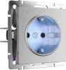 W1171406 Розетка с подсветкой (серебряный) W1171406 (a054521)