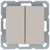 G3014T Выключатель двухклавишный перекрестный (тауп soft touch) Jasmart G-Classic G3014T