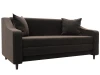 129767 Диван прямой Лига-071 (ЛДСП,Брус,Фанера/Дерево/Велюр/Коричневый) Лига Диванов 129767