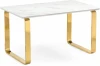 571414 Керамический стол Селена 140 (Селена 4 140х80х77 белый мрамор / золото) Notta арт.571414