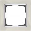 WL03-Frame-01-ivory Рамка на 1 пост Werkel Snabb, слоновая кость с хромом