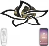 INNOVATION STYLE 83002 BLACK Потолочная люстра Natali Kovaltseva INNOVATION STYLE 83002 BLACK (регулировка яркости, LED, 220V, пульт управления, цветы)
