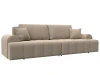 131114 Диван прямой Лига-080 (ДСП/Пластик/Велюр/Бежевый) Лига Диванов 131114