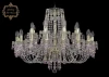 11.24.16+8.300.Gd.V7010 Подвесная большая люстра Art Classic 11.24 11.24.16+8.300.Gd.V7010 (220V, хрусталь, на цепи, подсвечник, свеча)