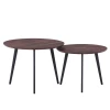 FR 0610 Набор кофейных столиков Duo диам.60х45см, диам.50х40см, серая лава, 2шт
