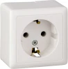 RA16-133-B Розетка накладная с заземлением (белый) Systeme Electric HIT RA16-133-B