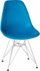 638APP-LMZL DSR, цвет сиденья голубой (BE-02), цвет основания хромированная сталь Стул обеденный DSR (ножки хром, цвет голубой (BE-02))