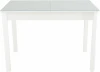 100393 Стол Гамбург 1, Белый/Стекло серое, Аврора