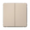 GAL001251S Выключатель двухклавишный (песочный) Systeme Electric GAL001251S