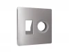 AP5125 Лицевая панель для Ethernet RJ-45/телефонной RJ-11 и ТВ-розетки (сталь матовый) Ambrella Volt QUANT AP5125