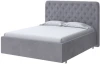 2022707 PROxSON Кровать Classic Large (Ткань: Велюр Teddy Мокрый асфальт) 120x200