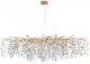 4969/16 Подвесная люстра Odeon Light Delica 4969/16 HALL античн.бронза/алюмин./хрусталь G9 16*40W (220V, на тросе, лепестки, ветки)