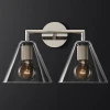 44.547 Бра Rh Utilitaire Funnel Shade Double Sconce Silver ImperiumLoft 44,547 (123268-22)