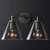 44.546 Бра Rh Utilitaire Funnel Shade Double Sconce Black ImperiumLoft 44,546 (123266-22)