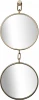 79MAL-9231-86G Зеркало на подвесе двойное рама металл. цвет золото d35см Garda Decor арт.79MAL-9231-86G