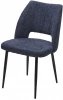 624M05238 Стул LONDON UF998-13 темно-синий, букле / черный каркас / Товарный знак DISAUR