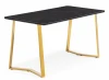 606411 Кухонный стол Notta Селена 1 180х90 черный мрамор / золото (МДФ) арт.606411