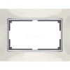 WL03-Frame-01-DBL-ivory Рамка для двойной розетки Werkel Snabb, слоновая кость с хромом