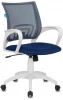 CH-W695N/DB/TW-10N Кресло Бюрократ CH-W695N темно-синий TW-05N TW-10N сетка/ткань крестовина пластик пластик белый