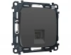MO912005 Комплект механизма Ethernet RJ-45 розетки экранированной с автоматической защитной шторкой встраиваемый (графит мягкое касание) Ambrella Volt QUANT MO912005