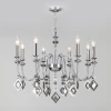 10110/8 хром Подвесная люстра Eurosvet Telao 10110/8 хром/дымчатый хрусталь Strotskis