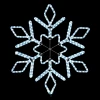 LC-13097 Светодиодная Снежинка "Кристалл" Ø1,15м Белая, Дюралайт на Металлическом Каркасе, IP54 Laitcom LC-13097