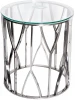 13RXET3103-SILVER 13RXET3103-SILVER Стол журнальный стекло прозр./серебро d50*55см Garda Decor